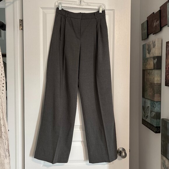 ZARA Tailored Wide-Leg Trouser – Classic Charcoal Gray (Size XS / EU34 / MEX24) - Picture 2 of 6
